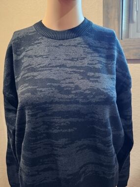 prAna Sweater Womens XS Black Gray Textured Crewneck Pullover NWT